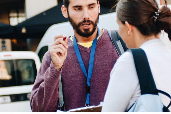 Person signing a petition