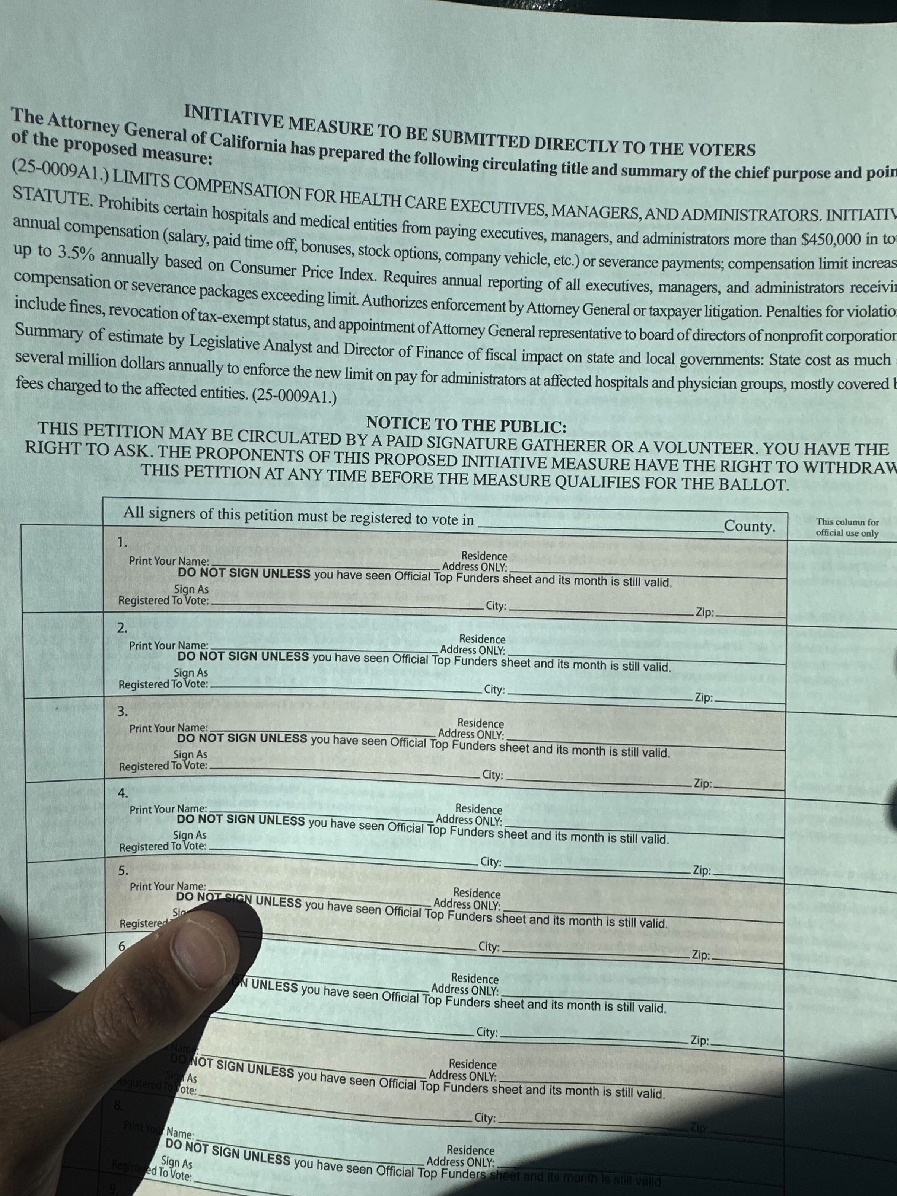 Petition 25-0009A1 document